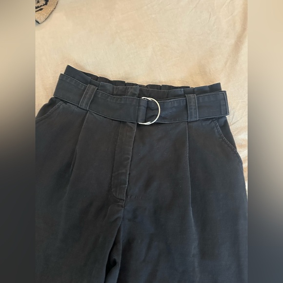 A.L.C. Black Pants w/ Belt Barrel Leg Paper Bag Pants - ALC Diego - Picture 9 of 13